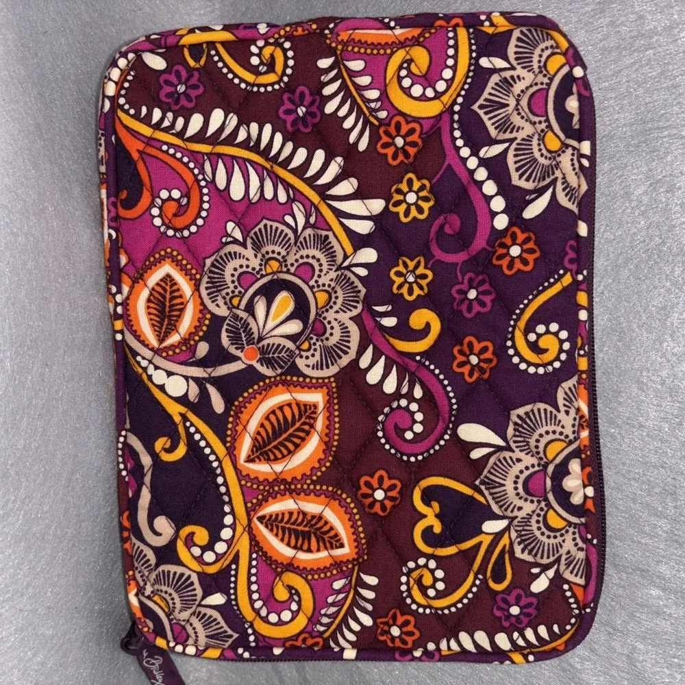 Vera Bradley Safari Sunset iPad Tablet e-reader Sleeve Quilted Paisley‎ EUC